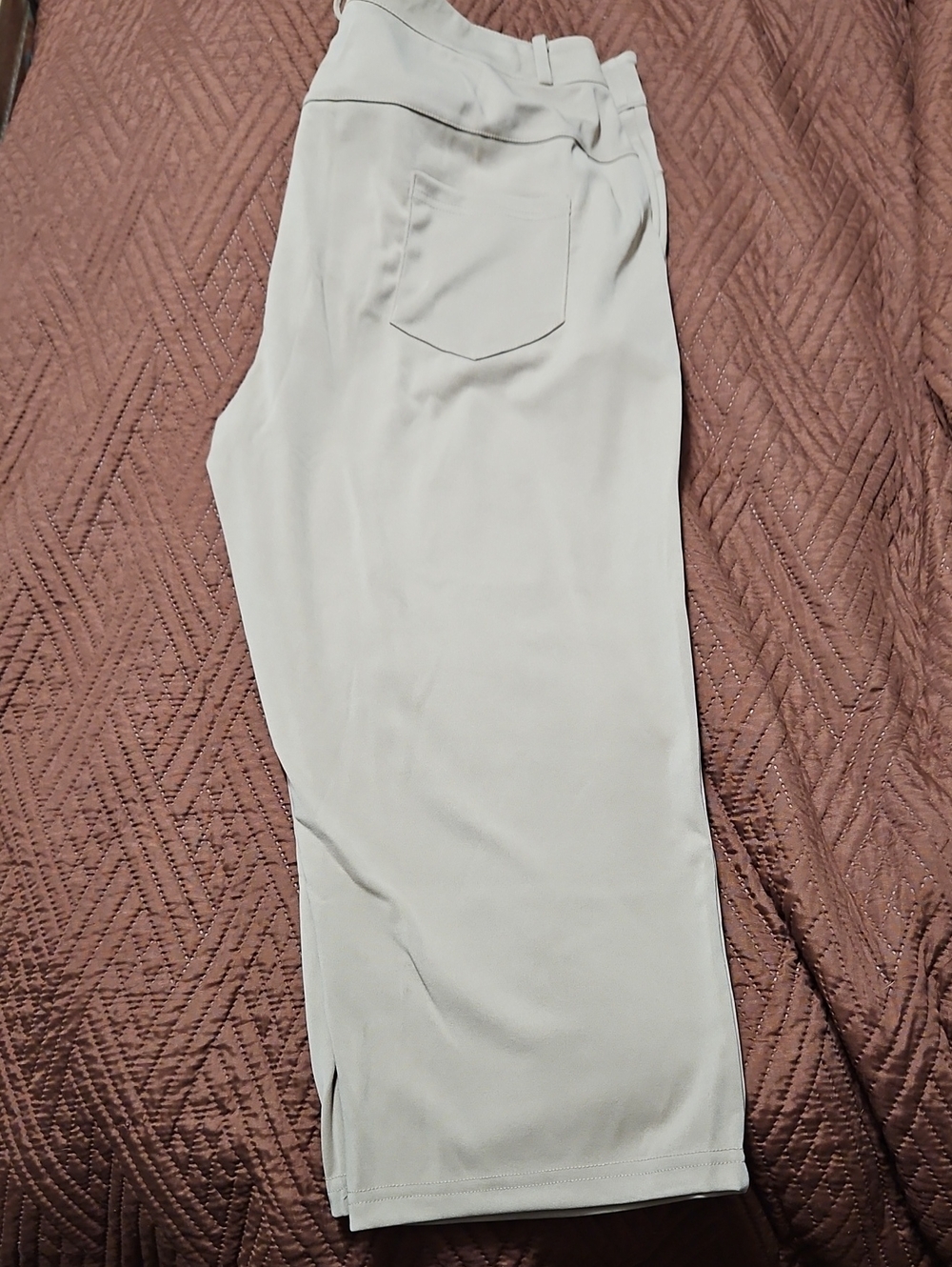 Beige Wide-Leg Trousers